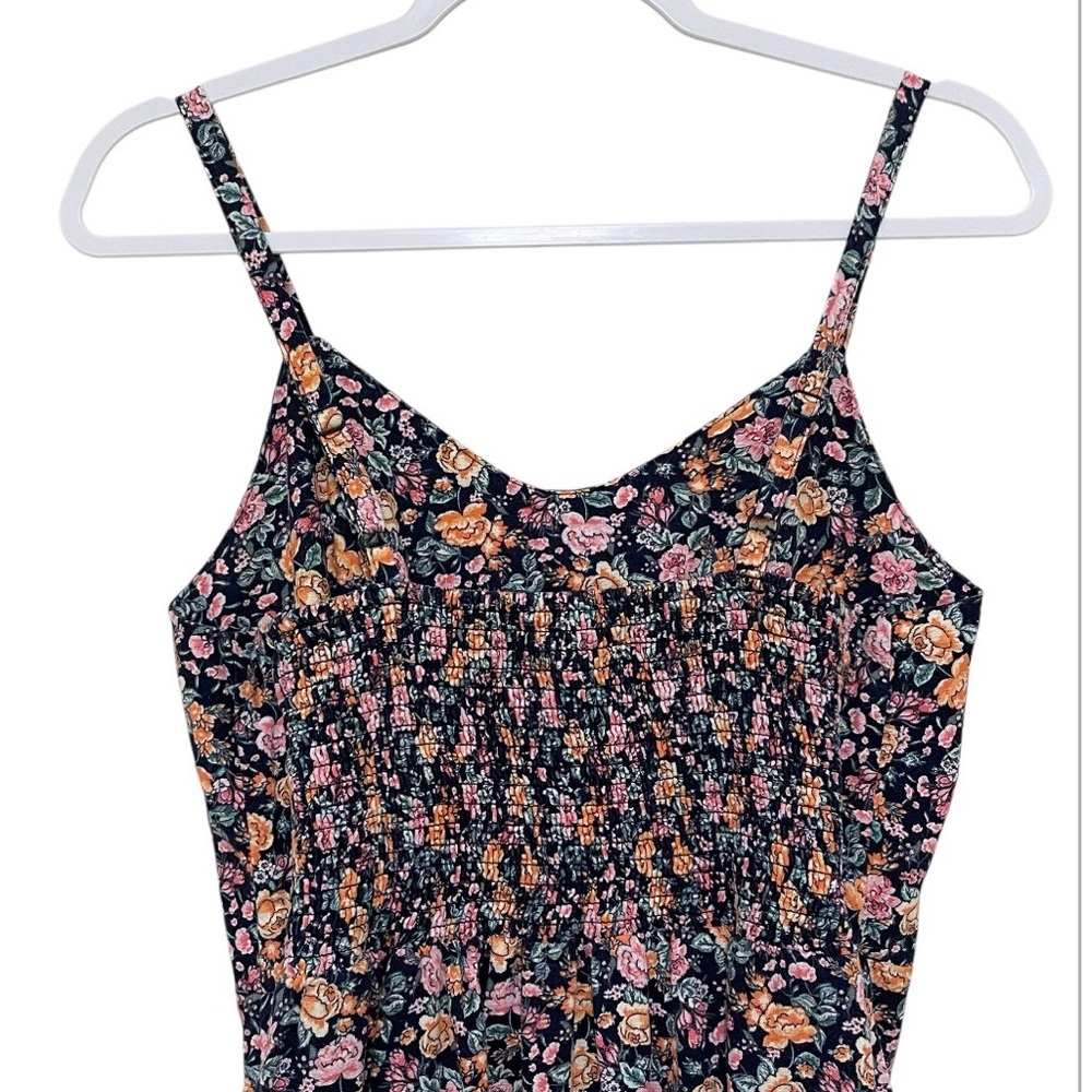 Old Navy Ditsy Floral Cami Mini Dress Linen Blend Flirty Boho Cottage Size M - Picture 9 of 13